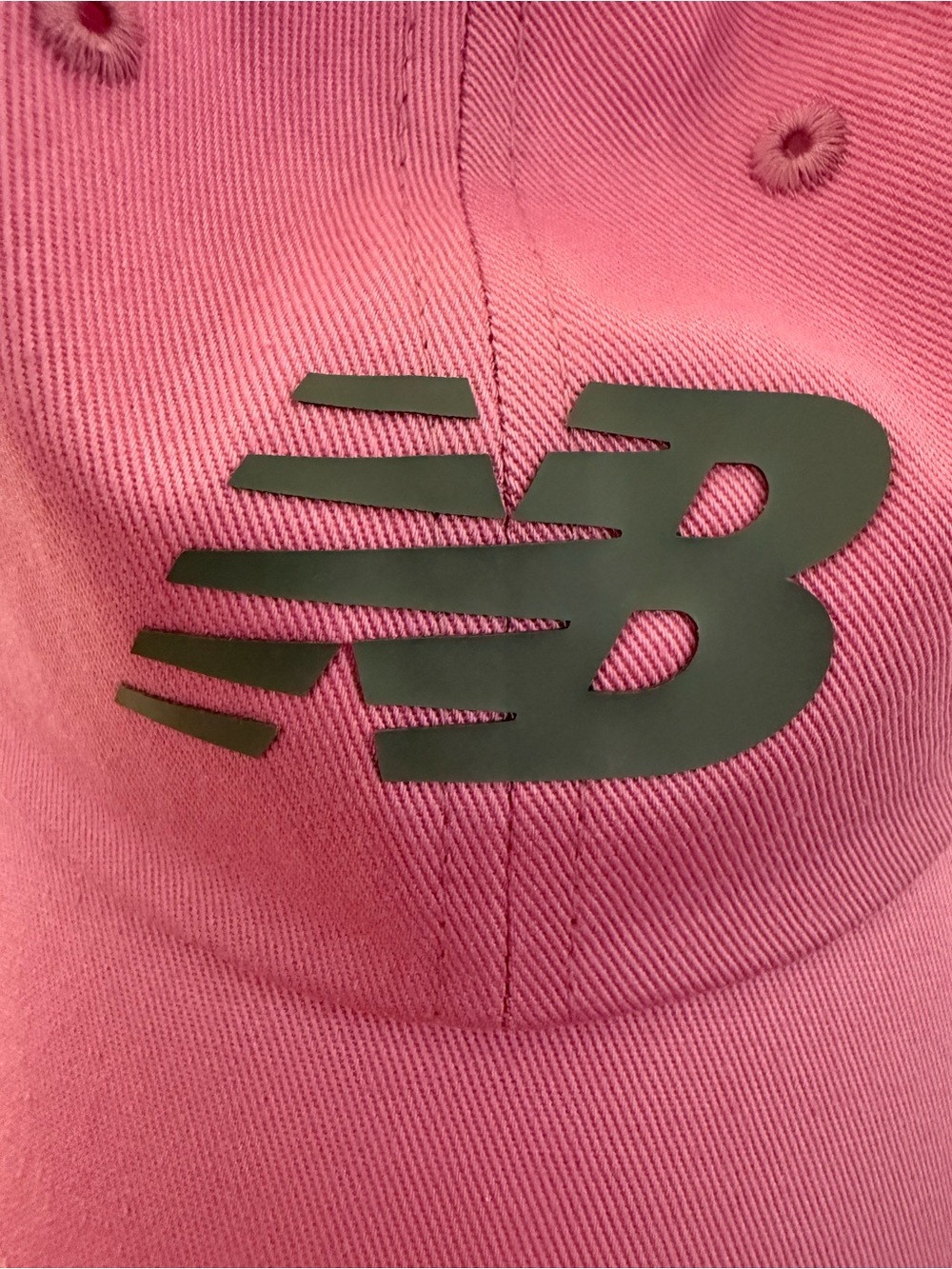 New Balance Pink Raspberry Baseball Cap Hat Gray Logo Adjustable SnapBack - Picture 3 of 8